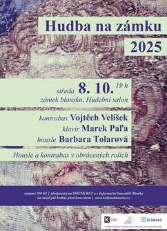Housle a kontrabas v obrácených rolích / HUDBA NA ZÁMKU 2025 - ventip.cz