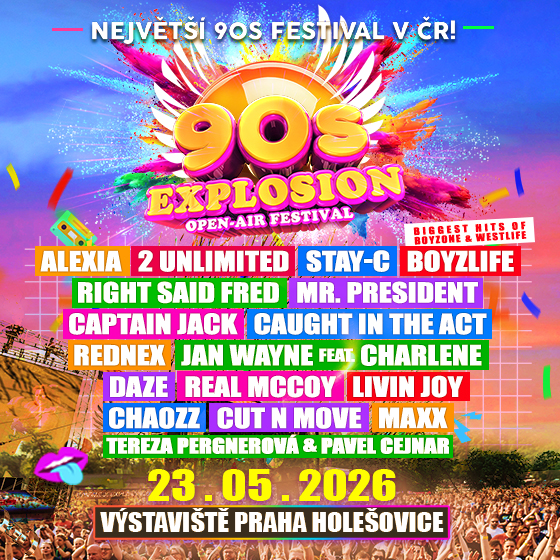90s Explosion open-air festival Praha 2026 - ventip.cz