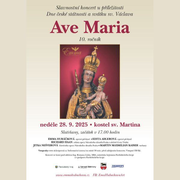 SLAVNOSTNÍ KONCERT AVE MARIA - 10. ročník - ventip.cz